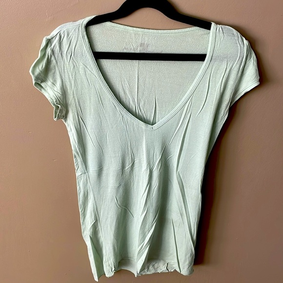 7 for all mankind Short Sleeve V Neck - Picture 1 of 6